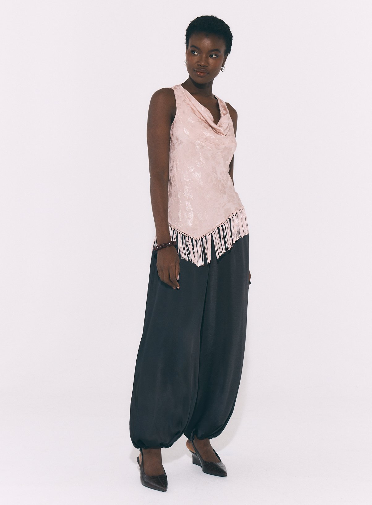Jacquard Fringe Asymmetric Top 20 - Image 2 thumbnail